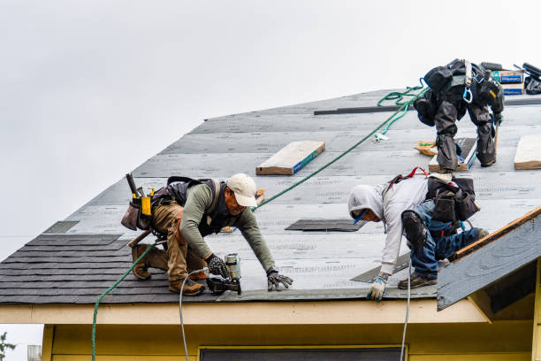 Professional Gutter Installation technician working in Yale, VA